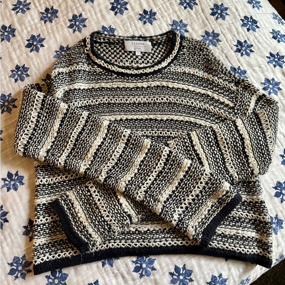 La Ligne Navy and White Striped Sweater
